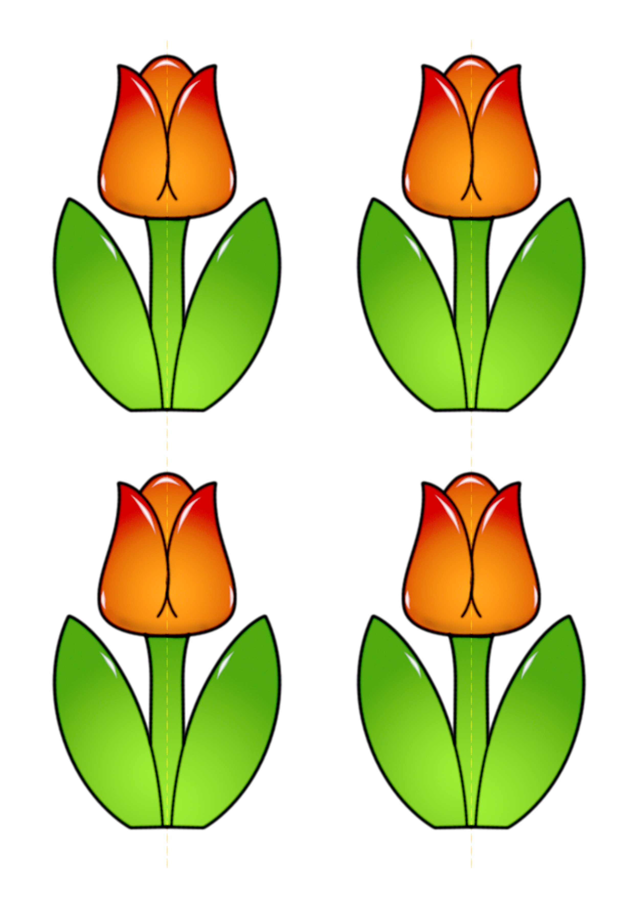 Как создать из цветной бумаги объемный тюльпан пошагово