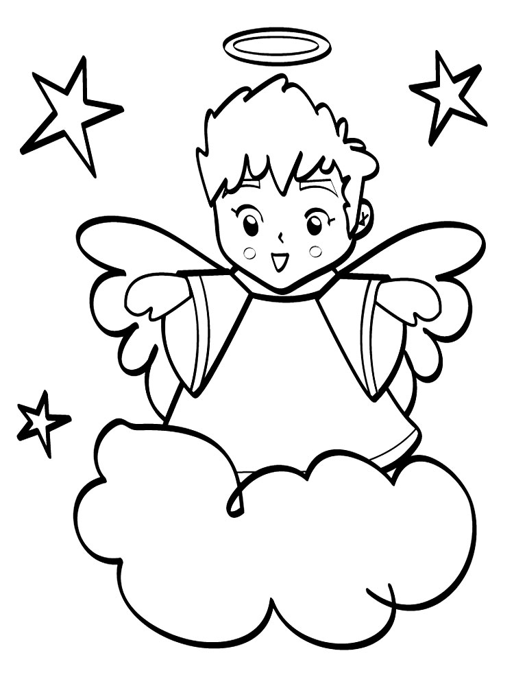 Распечатать картинки для детей с ангелочками