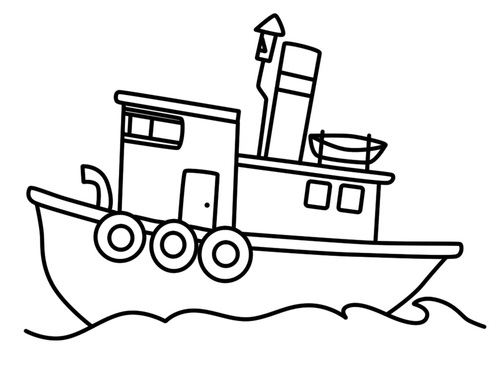 Развивающие черно-белые картинки для детей корабли