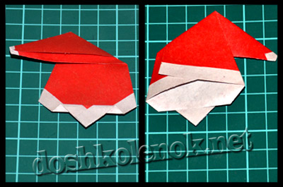 Дед Мороз в технике оригами