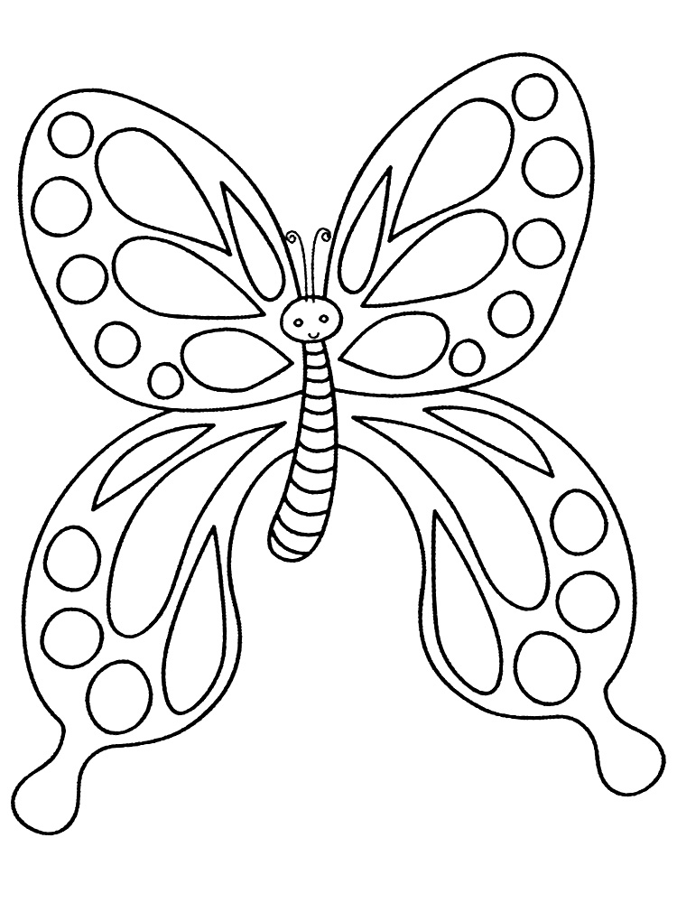 Распечатать на принтере детские раскраски бабочки