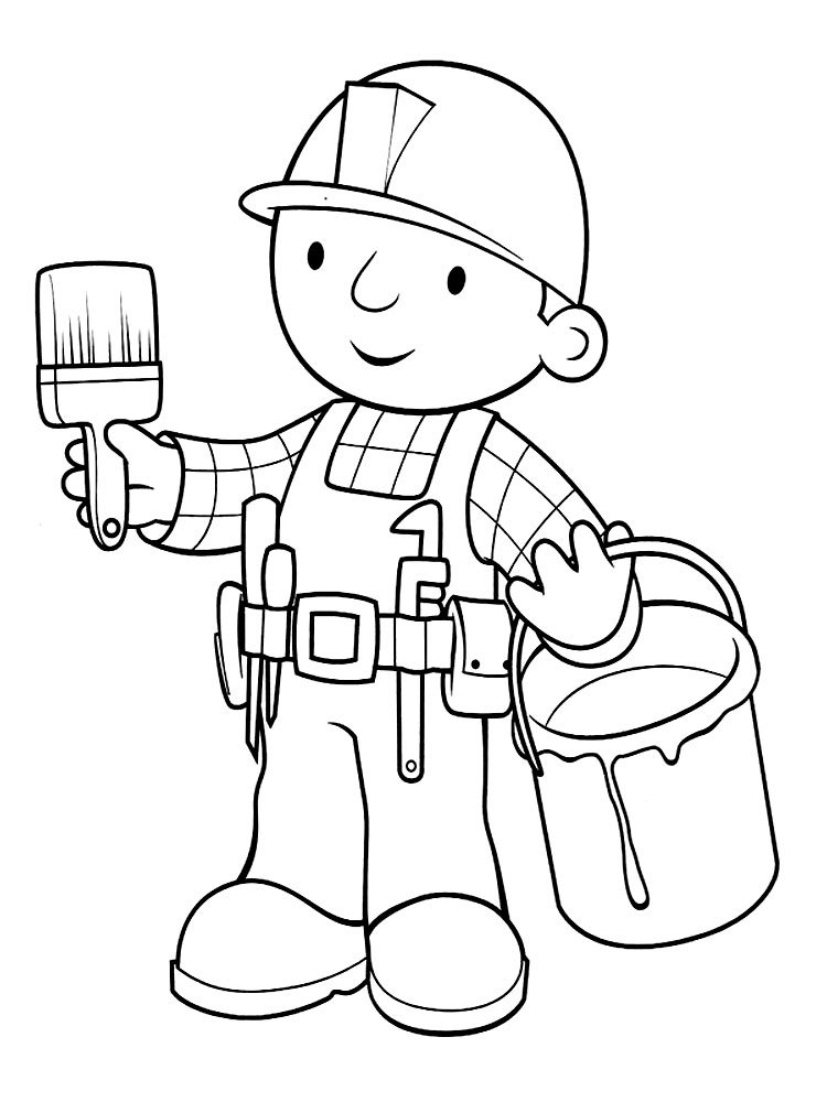 Боб строитель - детские раскраски