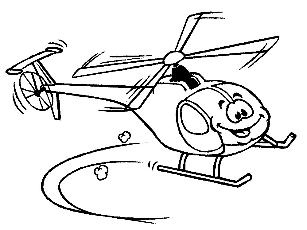 Раскраски с вертолетами для самых маленьких